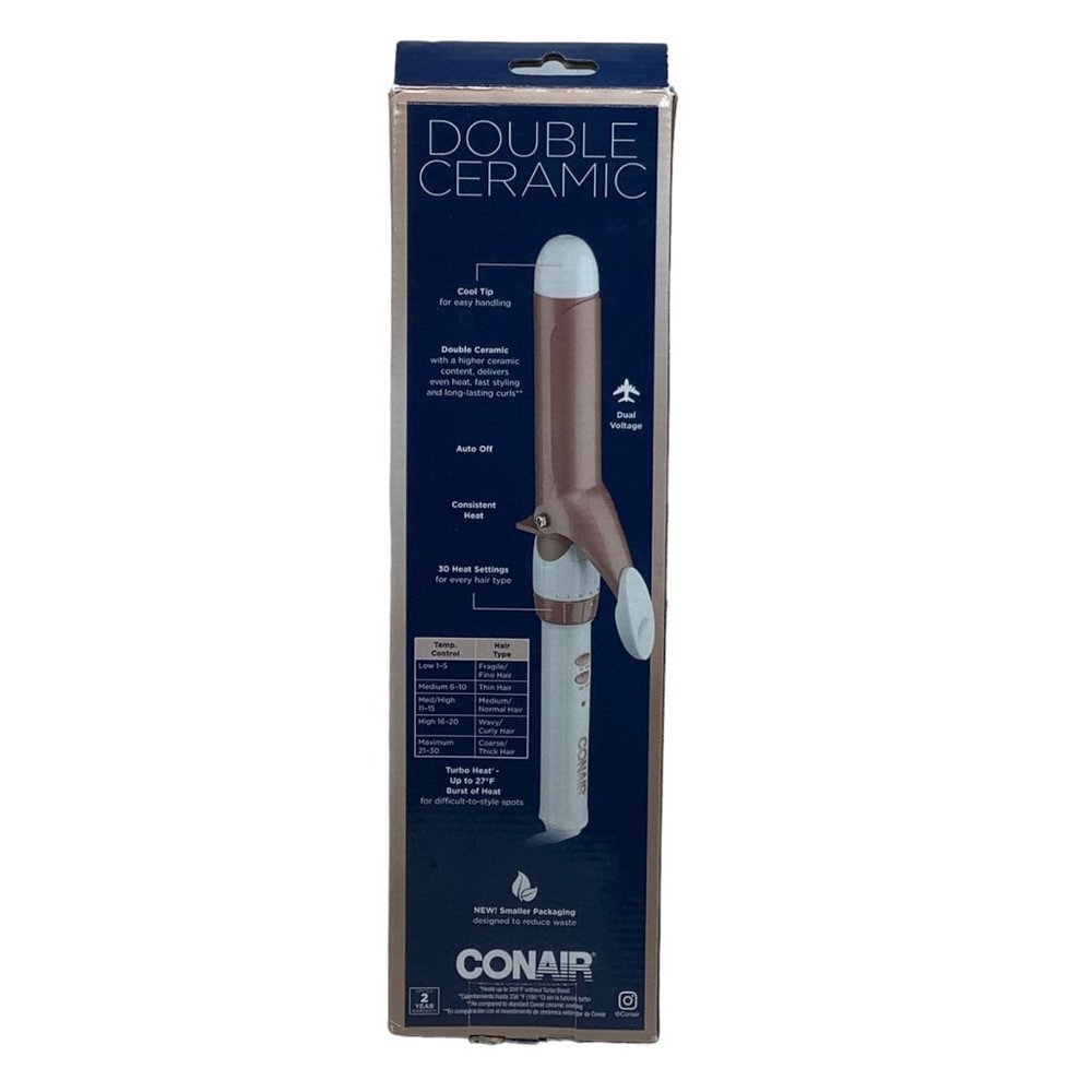 Conair Double Ceramic Curling Wand 1 1/4" Barrel Loose Curls Instant Heat Up NEW - Picture 4 of 7